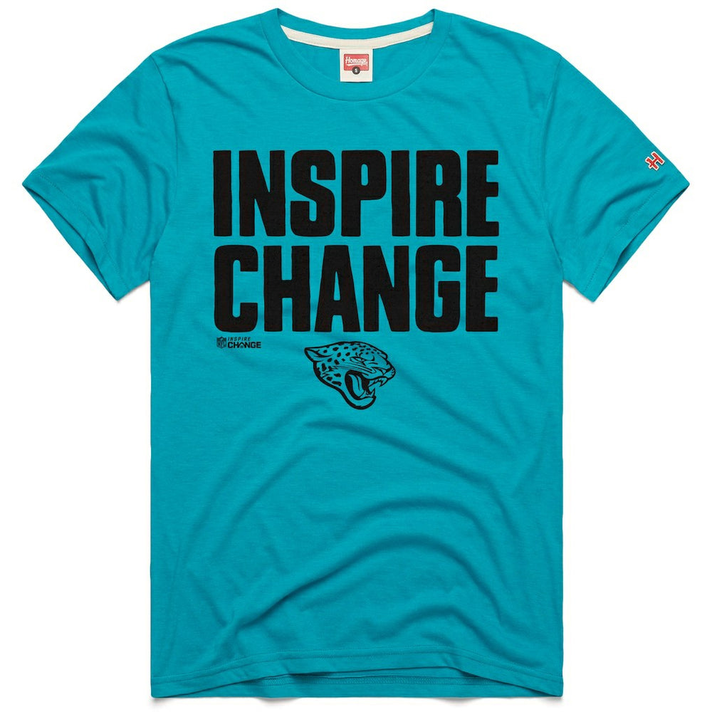 Jacksonville Jaguars Homage Unisex 2024 Inspire Change Tri-Blend T-Shirt Teal - NFL