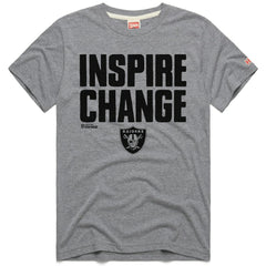 Las Vegas Raiders Homage Unisex 2024 Inspire Change Tri-Blend T-Shirt Gray - NFL