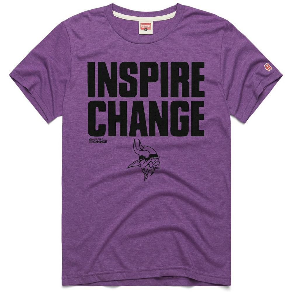 Minnesota Vikings Homage Unisex 2024 Inspire Change Tri-Blend T-Shirt Purple - NFL