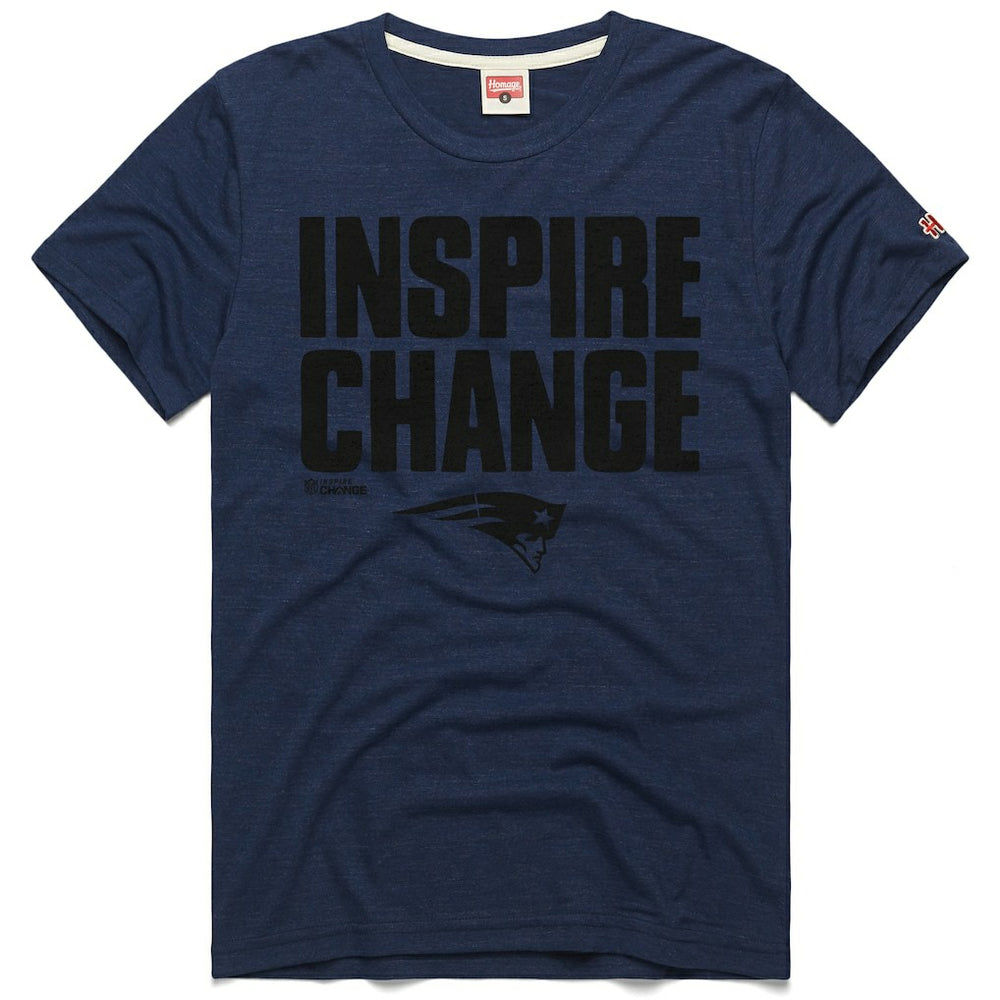 New England Patriots Homage Unisex 2024 Inspire Change Tri-Blend T-Shirt Navy - NFL