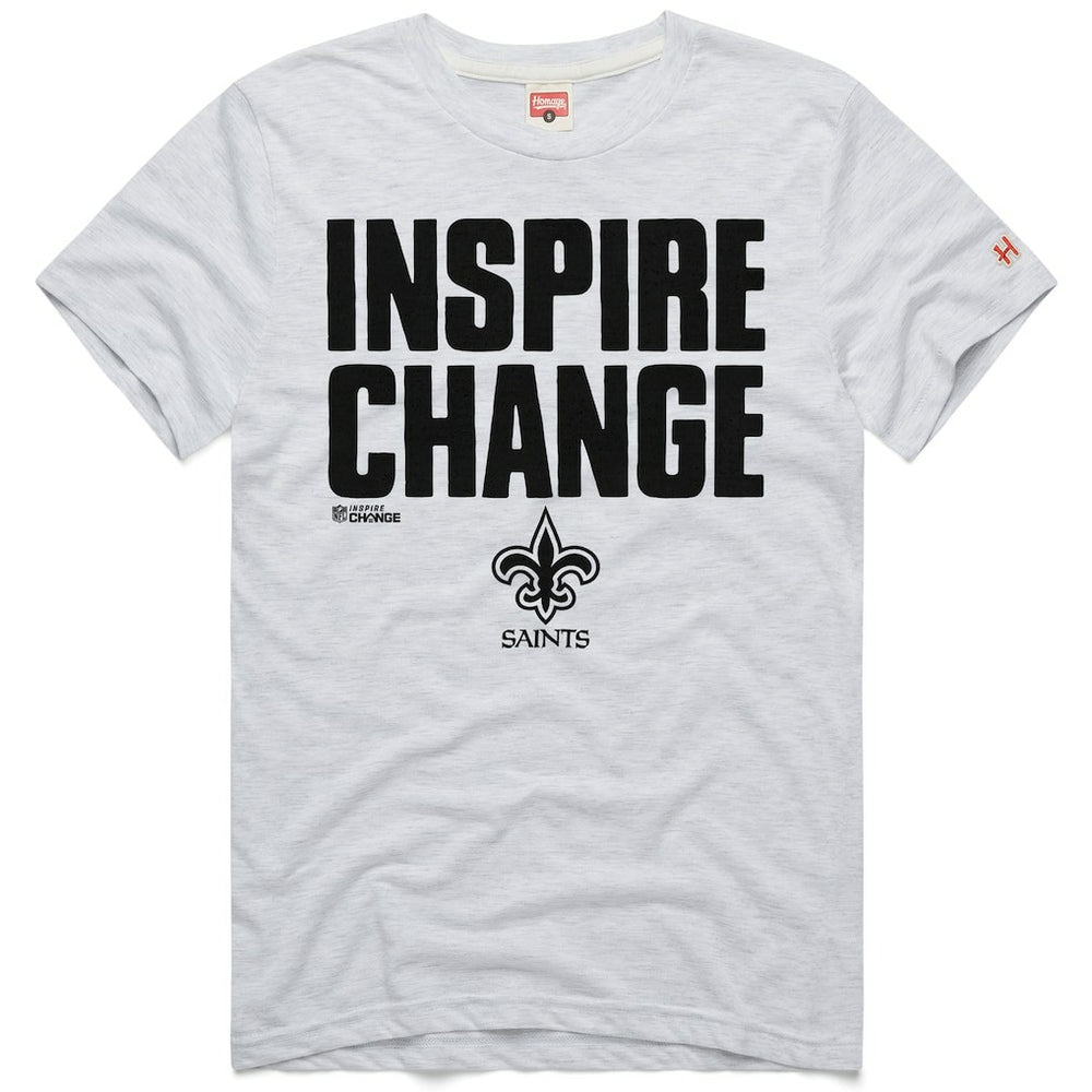 New Orleans Saints Homage Unisex 2024 Inspire Change Tri-Blend T-Shirt Ash - NFL