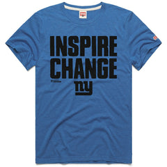 New York Giants Homage Unisex 2024 Inspire Change Tri-Blend T-Shirt Royal - NFL