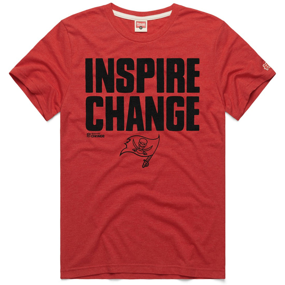 Tampa Bay Buccaneers Homage Unisex 2024 Inspire Change Tri-Blend T-Shirt Red - NFL
