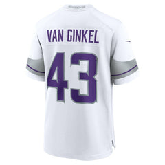Andrew Van Ginkel Minnesota Vikings Alternate Game Jersey White - Nike