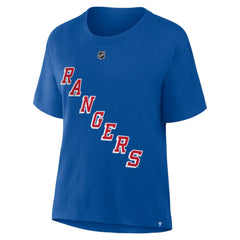 Artemi Panarin New York Rangers Fanatics Women's Authentic Stack Name & Number T-Shirt Blue