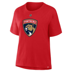 Matthew Tkachuk Florida Panthers - Fanatics Women's Authentic Stack Name & Number T-Shirt Red