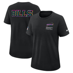 Buffalo Bills Women's 2025 NFL Crucial Catch Tri-Blend Dri-FIT T-Shirt Black - Nike