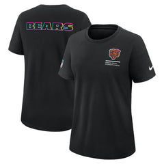 Chicago Bears Women's 2025 NFL Crucial Catch Tri-Blend Dri-FIT T-Shirt Black - Nike