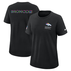 Denver Broncos Women's 2025 NFL Crucial Catch Tri-Blend Dri-FIT T-Shirt Black - Nike