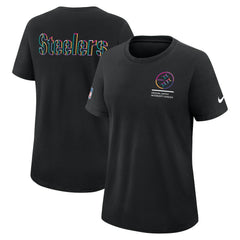 Pittsburgh Steelers Women's 2025 NFL Crucial Catch Tri-Blend Dri-FIT T-Shirt Black - Nike