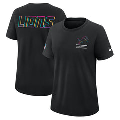 Detroit Lions Women's 2025 NFL Crucial Catch Tri-Blend Dri-FIT T-Shirt Black - Nike