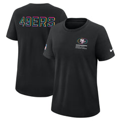 San Francisco 49ers Women's 2025 NFL Crucial Catch Tri-Blend Dri-FIT T-Shirt Black - Nike
