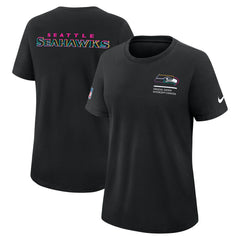 Seattle Seahawks Women's 2025 NFL Crucial Catch Tri-Blend Dri-FIT T-Shirt Black - Nike