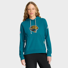 Jacksonville Jaguars Women's Throwback Sideline Standard Issue Dri-FIT Hoodie Teal - Nike