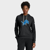 Detroit Lions Women's Throwback Sideline Standard Issue Dri-FIT Hoodie Black - Nike