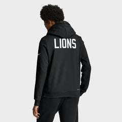 Detroit Lions Women's Throwback Sideline Standard Issue Dri-FIT Hoodie Black - Nike