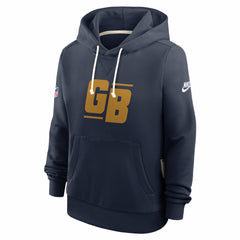 Green Bay Packers Women's Sideline Standard Issue Dri-FIT Hoodie Navy - Nike