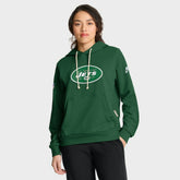 New York Jets Women's Throwback Sideline Standard Issue Dri-FIT Hoodie Kelly Green - Nike