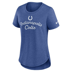 Indianapolis Colts Women's Script Tri-Blend T-Shirt Royal - Nike