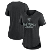 Las Vegas Raiders Women's Script Tri-Blend T-Shirt Black - Nike