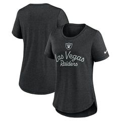 Las Vegas Raiders Women's Script Tri-Blend T-Shirt Black - Nike