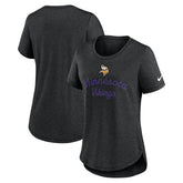 Minnesota Vikings Women's Script Tri-Blend T-Shirt Black - Nike