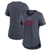 New England Patriots Women's Script Tri-Blend T-Shirt Navy - Nike