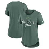 New York Jets Women's Script Tri-Blend T-Shirt Green - Nike