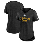 Pittsburgh Steelers Women's Script Tri-Blend T-Shirt Black - Nike