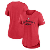 San Francisco 49ers Women's Script Tri-Blend T-Shirt Scarlet - Nike
