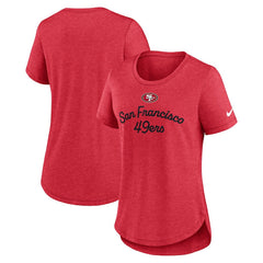 San Francisco 49ers Women's Script Tri-Blend T-Shirt Scarlet - Nike