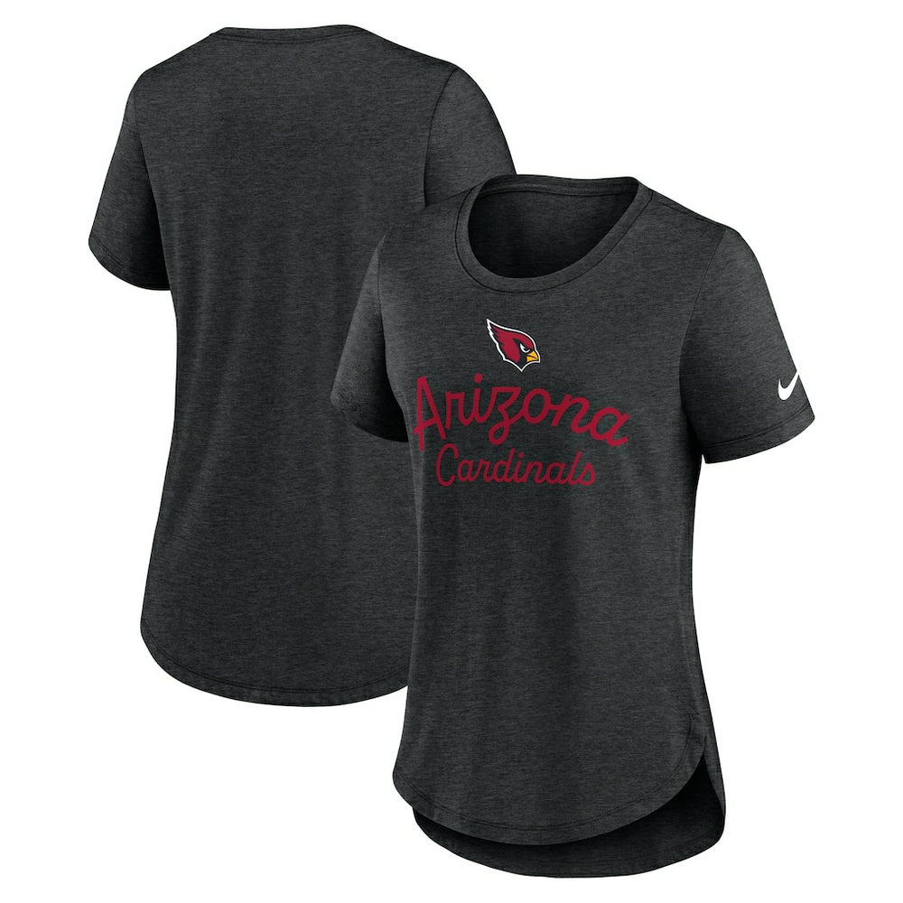 Arizona Cardinals Women's Script Tri-Blend T-Shirt Black - Nike
