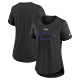 Baltimore Ravens Women's Script Tri-Blend T-Shirt Black - Nike