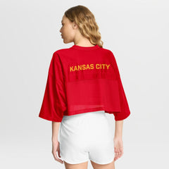Kansas City Chiefs Women's Primetime Cropped Mesh Dri-FIT Fashion Jersey Red - Nike