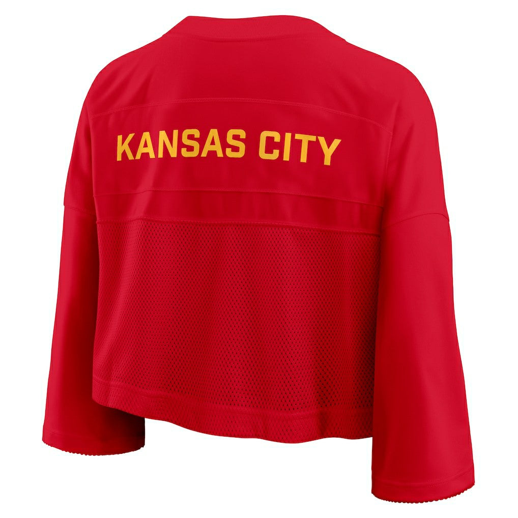 Kansas City Chiefs Women's Primetime Cropped Mesh Dri-FIT Fashion Jersey - Red | NFL Jerseys