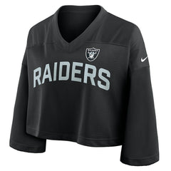 Las Vegas Raiders Women's Primetime Cropped Mesh Dri-FIT Fashion Jersey Black - Nike