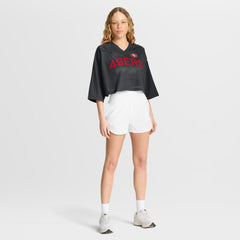 San Francisco 49ers Women's Primetime Cropped Mesh Dri-FIT Fashion Jersey Black - Nike