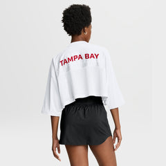 Tampa Bay Buccaneers Women's Primetime Cropped Mesh Dri-FIT Fashion Jersey White - Nike