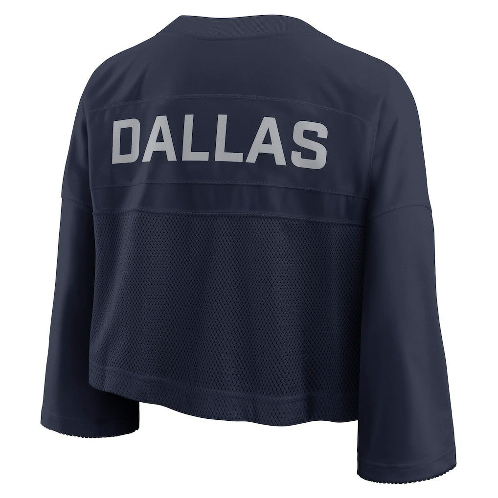 Dallas Cowboys Women's Primetime Cropped Mesh Dri-FIT Fashion Jersey - Navy | NFL Jerseys