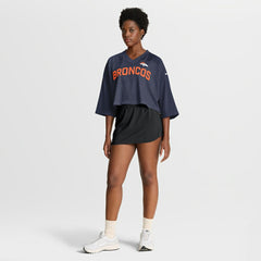 Denver Broncos Women's Primetime Cropped Mesh Dri-FIT Fashion Jersey Navy - Nike