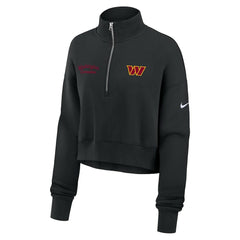 Washington Commanders Women's Primetime Phoenix Half-Zip Sweatshirt Black - Nike