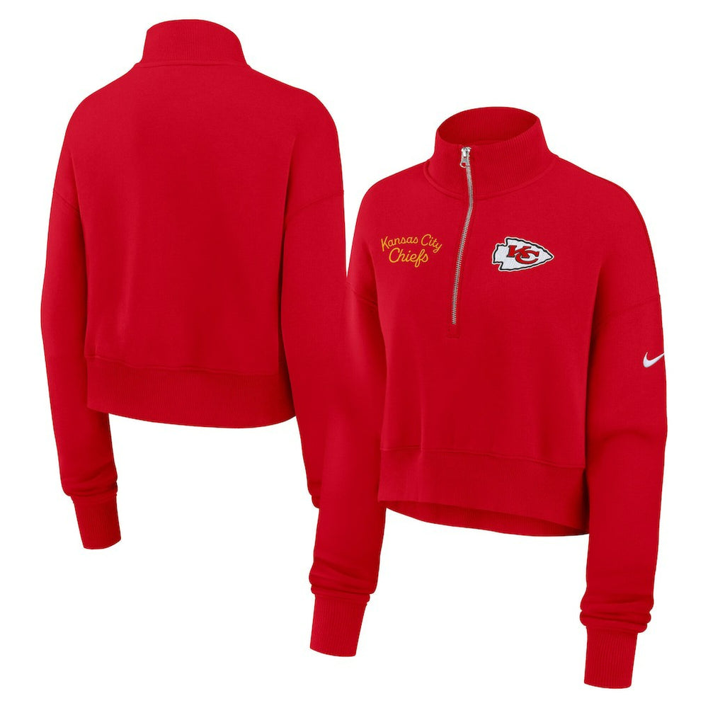 Kansas City Chiefs Women's Primetime Phoenix Half-Zip Sweatshirt Red - Nike