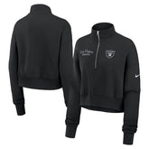 Las Vegas Raiders Women's Primetime Phoenix Half-Zip Sweatshirt Black - Nike