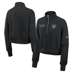 Las Vegas Raiders Women's Primetime Phoenix Half-Zip Sweatshirt Black - Nike