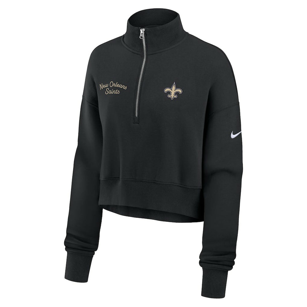 New Orleans Saints Women's Primetime Phoenix Half-Zip Sweatshirt Black - Nike