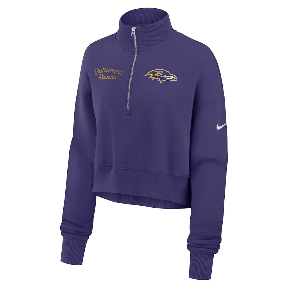 Baltimore Ravens Women's Primetime Phoenix Half-Zip Sweatshirt Purple - Nike