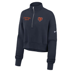 Chicago Bears Women's Primetime Phoenix Half-Zip Sweatshirt Navy - Nike
