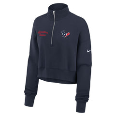 Houston Texans Women's Primetime Phoenix Half-Zip Sweatshirt Navy - Nike