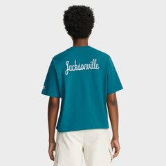 Jacksonville Jaguars Women's Rewind Pocket Boxy T-Shirt Teal - Nike