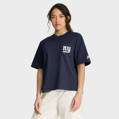 New York Giants Women's Rewind Pocket Boxy T-Shirt Royal - Nike